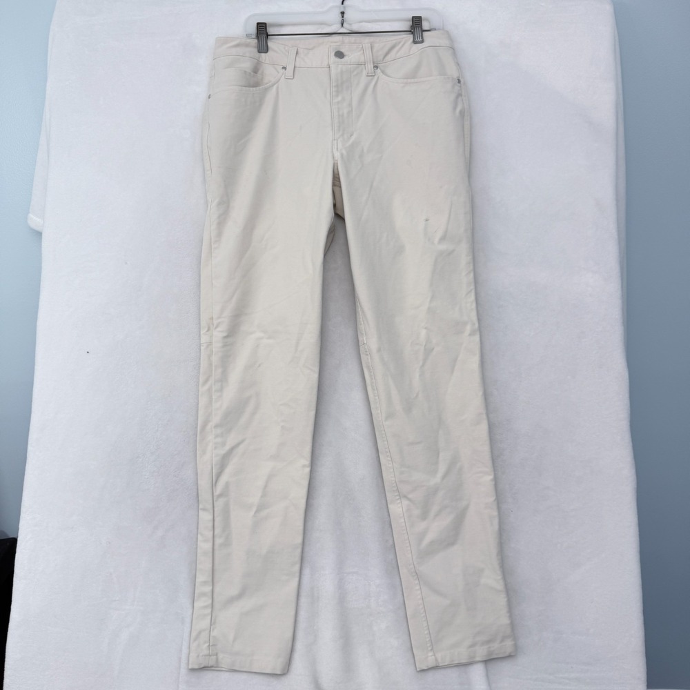 Lululemon Pants Mens 32x32 Beige Slim Fit Utilitech Abrasion Resistant Canvas